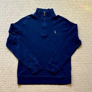 Polo Boys Quarter Zip Pullover Navy size L